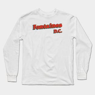 Retro Typography 80s Style Fontaines D.C. Long Sleeve T-Shirt